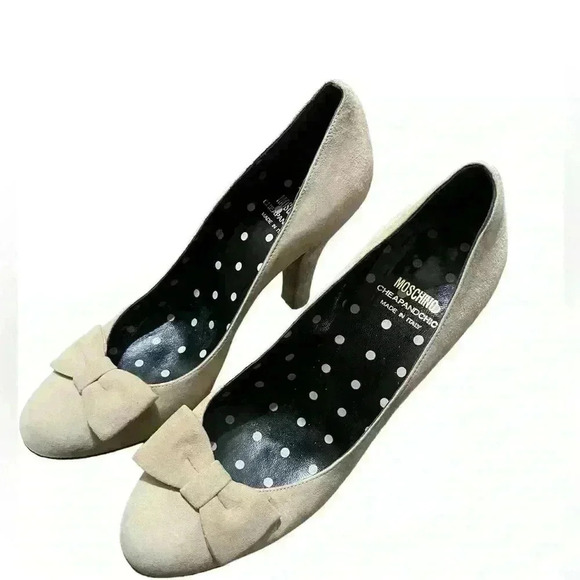 Moschino Cheap and Chic Beige Suede Stiletto/Pump Heels Size 7.5 - Picture 1 of 10